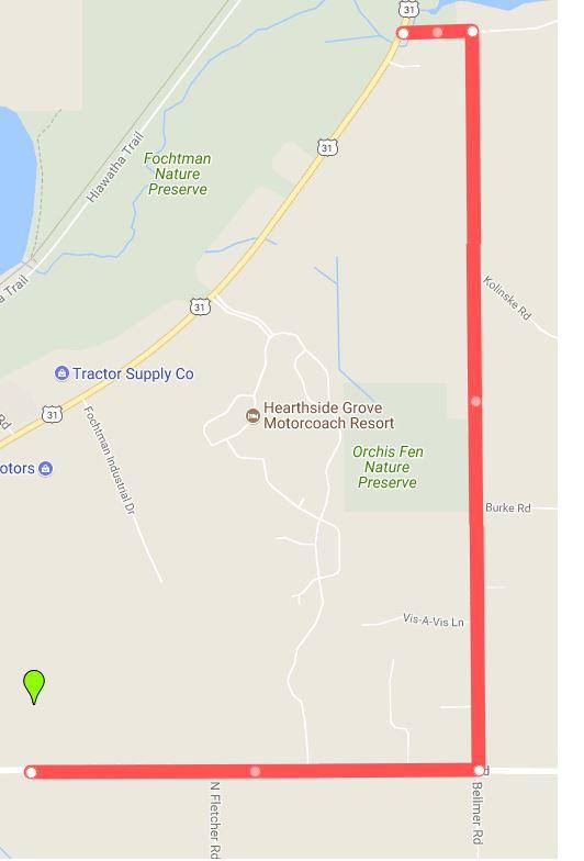 North route map